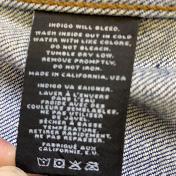 J Brand Riff Deconstructed oversized jean vest O/S fits most C25 - Picture 7 of 7